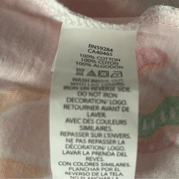 NWT PJ PLACE 100% Cotton 2 Piece Pajama Sleepwear Set Pink Bunnies Easter XXL - Picture 8 of 8